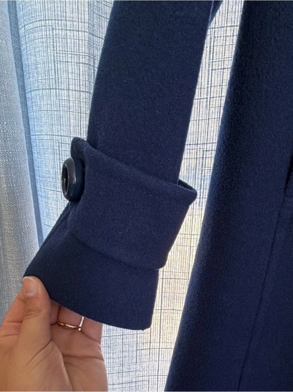 Pendleton Navy Wool-Blend Single-Button Pea Coat - Picture 4 of 6